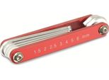 Chiave Pieghevole | Esagono Incassato Con Testa Sferica 1,5 - 6 Mm | 7 Pz.