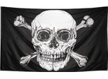 Bandiera Pirata Jolly Roger In Bianco E Nero 300 X 200 Cm - Taglia Unica