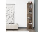 Decortie Piano Libreria Angolare Moderna Espositore Effetto Rovere Scuro 31 X 31 X 159 Cm
