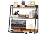 Libreria Da Scrivania VEVOR95 X 32 X 90 Cm Ripiano Espositivo, Ripiano Con Piedini Antiscivolo, Nero Ufficio