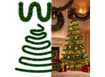 Sessamen-Lp Ghirlanda Di Natale 10M Ghirlanda Di Natale Decorazione Di Natale Abete Ghirlanda Di Natale Albero Di Natale Lucido Decorazione Albero Di Natale Porta Palla Ghirlanda (Verde)