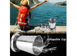 Tazza Pieghevole In Acciaio Inox Per Viaggi E Campeggio (6 Pieghevoli, 60 Ml)