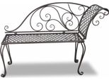 Chaise Longue Da Giardino 128 Cm In Acciaio Marrone Antico