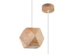 Lampada A Sospensione Woody In Legno Naturale 1Xgu10 10W Legna 120X12X12Cm Sollux Lighting