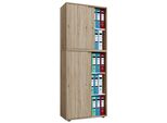 Armadio Ufficio Lona Sonoma Quercia (SäGerau) L. 70 X A. 184 X P. 37 Cm
