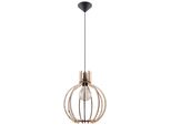 Lampada A Sospensione Arancia In Legno Naturale 1Xe27 15W Legna 100X17X28Cm Sollux Lighting