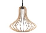 Lampada A Sospensione Elza In Legno 1Xe27 15W Legna 110X41X41Cm Sollux Lighting