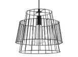 Lampada A Sospensione Gate Nero 1Xe27 15W Acciaio 130X35X35Cm Sollux Lighting