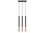 Lampada A Sospensione Mozaica 3L Nero/Rame 3Xg9 8W Acciaio 90X5X30Cm Sollux Lighting
