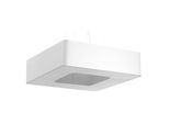 Lampadario Urano 80 Bianco 8Xe27 15W Tessuto/Pvc/Acciaio 112X80X80Cm Sollux Lighting