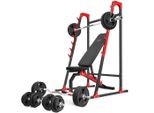 Marbo Sport Set MH8_155KG_KIER_G | Panca Pesi Regolabile Bifacciale + Rack Per Bilancieri + Set Di Barre/Piastre Pesi 113 Kg