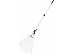 Siena Garden L56435 Rastrello Telescopico 160Cm Manico In Alluminio, Ø25/22Mm, Argento/Nero