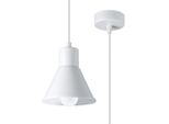 Lampada A Sospensione Taleja 1 Bianco [E27] 1Xe27 15W Acciaio 120X14X14Cm Sollux Lighting