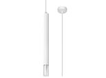 Lampada A Sospensione Wezyr 1 Bianco 1Xg9 8W Acciaio/Vetro 120X8X8Cm Sollux Lighting