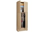 Armadietti Multiuso Lona Sonoma Oak A. 200 X L. 70 X P. 39 Cm