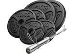 Set 75Kg | Bilanciere Olimpico 180 Cm + Piastre Di Peso 2X15Kg, 2X10Kg, 2X5Kg - Marbo Sport