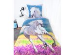 Biancheria Da Letto Herding Con Cavallo Bianco 135 X 200 Cm 80 X 80 Cm