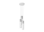 Lampada A Sospensione Borgio 3P Bianco 3Xgu10 10W Acciaio/Cemento 110X20X20Cm Sollux Lighting