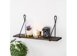 Skye Decor, Amaryllis, Mensola Da Parete, Nero, 100 % Legno Di Fuoco, 60 X 15 X 27 Cm