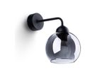 Lampada Da Parete Alino 1 Nero 1Xe27 15W Acciaio 26X15X15Cm Sollux Lighting