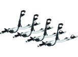 4X Fast Rider Portabici In Alluminio + Portapacchi Vdp Delta Compatibile Con Fiat Qubo (5 Porte) Dal 2007