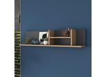 Skye Decor, AE103 - 2640, Mensola A Muro, Noce, 100 % Pannello Di Legno Rivestito Di Melamina, 120 X 19,8 X 25 Cm