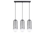 Lampada A Sospensione Brina 3L Nero 3Xg9 8W Acciaio 115X12X54Cm Sollux Lighting