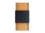 Lampada Da Parete Durlin Oro/Nero 2Xg9 8W Acciaio 40X7X20Cm Sollux Lighting