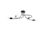 Lampadario Levar 4 Nero 4Xe27 15W Acciaio 32X47X75Cm Sollux Lighting