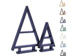 Be4Nature Albero Di Natale In Legno Set Di 2 - Grigio, Fatto A Mano, Impregnato Alberi Di Natale Per Interni Ed Esterni, Decorazione Natalizia Da Progettare Da Soli