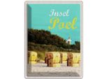 Vianmo Insegna Di Latta 40X30 Cm Insel Poel Strand Strandkorb Meer