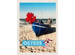 Vianmo Insegna In Legno 40X30 Cm Ostsee Strand Boot Meer Sand