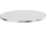 Piano Tavolo Rotondo Bianco Con Bordo Argento 60 Cm - Oviala Montmartre