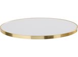 Piano Tavolo Rotondo Bianco Con Bordo Oro 60 Cm - Oviala Montmartre