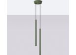 Lampada A Sospensione Pastelo 2 Verde Oliva 2Xg9 8W Acciaio 104X15X15Cm Sollux Lighting