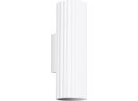 Lampada A Parete Karbon 20 Bianco 2Xgu10 10W Alluminio 20X8.5X6.5Cm Sollux Lighting