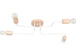 Lampadario Timbo 4 Bianco 4Xe27 15W Acciaio/Legno 16.5X58X75Cm Sollux Lighting