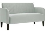 Vidaxl Divano A Due Posti In Velluto Grigio Chiaro 109 Cm