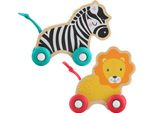 Fisher Price Animali In Legno Da Grattare Leone E Zebra
