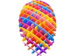 Giocattolo Arcobaleno, Antistress, Flessibile, Sensoriale, Colorato, 10 Cm