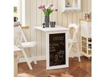Sobuy Tavolo Pieghevole A Parete Con Anta A Ribalta Tavolo Da Pranzo Pieghevole Con Lavagna Memo Tavolo Pieghevole Salvaspazio Per Cucina E Piccoli Ambienti Bianco 50Cmx75Cmx76Cm FWT20-W