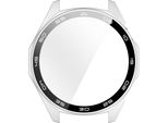 Inf Custodia Integrata Argento Pc+Vetro Temperato Con Scala Per Huawei Watch GT6 46Mm