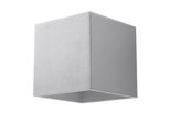 Lampada Da Parete Quad 1 Grigio 1Xg9 8W Alluminio 10X12X10Cm Sollux Lighting