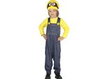 Videogiochi Avventura Personaggio Idraulico Cappello Tuta Carnevale Divertimento Giallo Blu Bambini Costume Fantasia, Taglia: 140/146 Colore: Blu