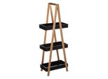 5Five Simply Smart | Scaffale Da Bagno 3 Ripiani - Nero - Bambù - Salvaspazio E Moderno