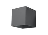 Lampada Da Parete Quad 1 Antracite 1Xg9 8W Alluminio 10X12X10Cm Sollux Lighting