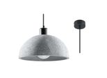 Lampada A Sospensione Pablito 1Xe27 15W Calcestruzzo 120X30X30Cm Sollux Lighting