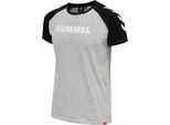 Hummel Hmllegacy Blocked T-SHIRT, Grigio Melange, S