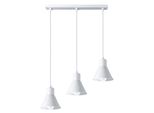 Lampada A Sospensione Taleja 3 Bianca [E27] 3Xe27 15W Acciaio 120X14X45Cm Sollux Lighting