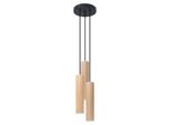 Lampada A Sospensione Lino 3P 3Xgu10 10W Legna 100X20X20Cm Sollux Lighting